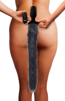 Vibrační anální kolík s dálkovým ovládáním Furry Fox (53,3 cm)