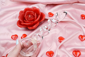 Skleněné dildo Heaven Gate (16 cm) + dárek Toybag