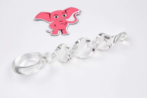 Skleněné dildo Heaven Gate (16 cm) + dárek Toybag