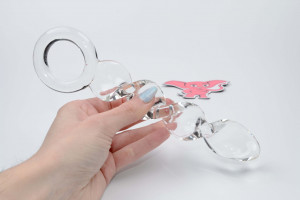 Skleněné dildo Heaven Gate (16 cm) + dárek Toybag