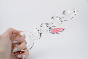 Skleněné dildo Heaven Gate (16 cm) + dárek Toybag
