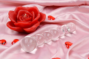 Skleněné dildo Icicles No. 3 (20 cm) + dárek Toybag