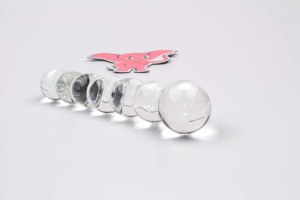 Skleněné dildo Icicles No. 3 (20 cm) + dárek Toybag