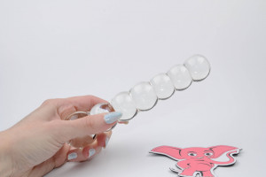 Skleněné dildo Icicles No. 3 (20 cm) + dárek Toybag