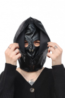 Koženková maska Zip-up Bondage