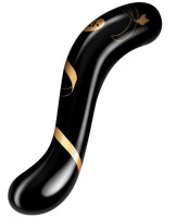 Skleněné dildo Handblow Duo Ended (17 cm)