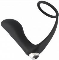 Vibrační anální kolík s kroužkem na penis Cock Ring
