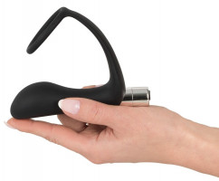 Vibrační anální kolík s kroužkem na penis Cock Ring