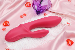 Silikonový vibrátor s výběžkem na klitoris Bunny Duo (19,2 cm)