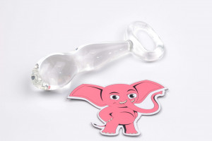 Skleněné dildo Orgasmic Me (11,5 cm) + dárek Toybag