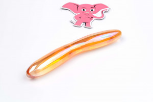 Skleněné dildo Sensualist (18 cm) + dárek Toybag