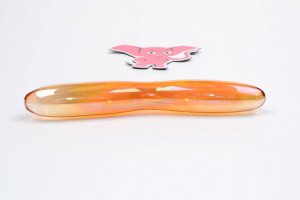 Skleněné dildo Sensualist (18 cm) + dárek Toybag