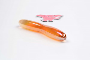 Skleněné dildo Sensualist (18 cm) + dárek Toybag