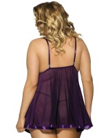 Plus size fialová košilka Mysterious Love