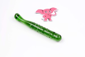 Skleněné dildo Mr. Cucumber (20 cm)