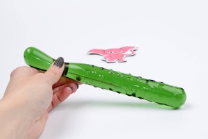 Skleněné dildo Mr. Cucumber (20 cm)