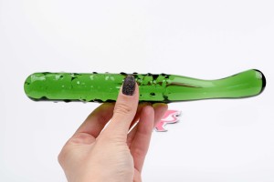 Skleněné dildo Mr. Cucumber (20 cm)