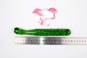 Skleněné dildo Mr. Cucumber (20 cm), rozměry