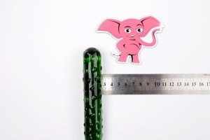 Skleněné dildo Mr. Cucumber (20 cm), rozměry