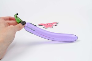 Skleněné dildo Mr. Eggplant (19 cm)