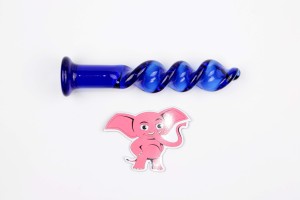 Skleněné dildo Noble Curves (18,5 cm)