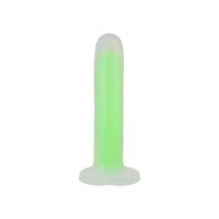 Svítící dildo s přísavkou Green Radiation (17 cm)