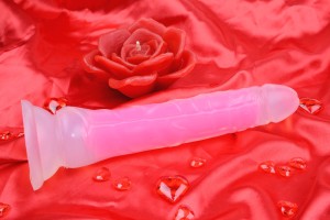 Svítící dildo s přísavkou Pinky Glow (21,5 cm)