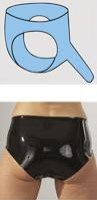 Latexové kalhotky s vnějším penisem
