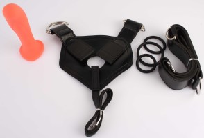 Postroj Tender Ties s dildem (15,5 cm)