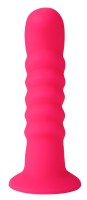 Silikonové dildo s přísavkou Hot Pink (18 cm)