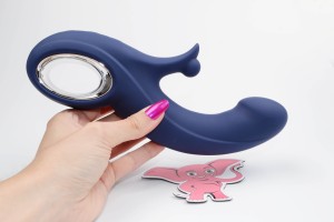 Vibrátor s výběžkem na klitoris Blissful G-Spot Thrill (20 cm)