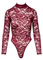 Lace bodysuit red