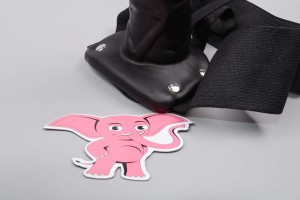 Dutý připínací strap-on Mitch (18,7 cm), černý