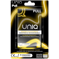 UNIQ - PULL LATEX FREE CONDOMS WITH STRIPS 3 UNITS