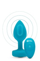 b-Vibe Vibrating Jewel anální kolík S/M tyrkysový