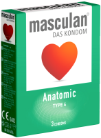 Masculan Single: Typ 4 (anatomic) condoms