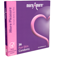 More Amore Maxi-Pack: Fun Skin, 36 condoms