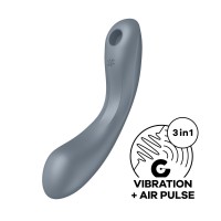 Satisfyer Curvy Trinity 1 modrošedý
