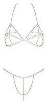 Bikinový set z řetízků zlatý