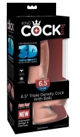 6.5" Dildo s varlaty - trojitá hustota
