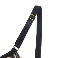 Black Sexy Mesh Embroidery Lace Garter Bra Set