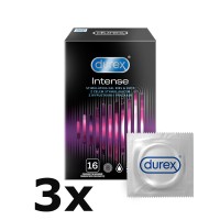 Durex Intense Orgasmic – vroubkované kondomy (10 ks)