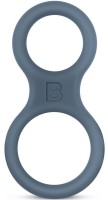BONERS Silikonový kroužek na penis a natahovač varlat - šedý