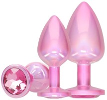 Ouch! by Shots Paris Collection - Metal Anal Plug Set - Pink
