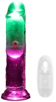 RealRock by Shots LED Vibrating Straight Cock - 6 / 15 cm - Transparent
