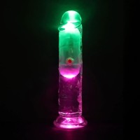 RealRock by Shots LED Vibrating Straight Cock - 6 / 15 cm - Transparent