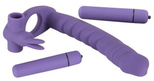 You2Toys Los Analos Double Delight vibrátor s dildem a erekčním kroužkem