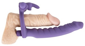 You2Toys Los Analos Double Delight vibrátor s dildem a erekčním kroužkem