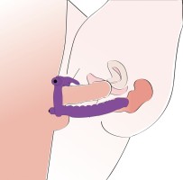You2Toys Los Analos Double Delight vibrátor s dildem a erekčním kroužkem