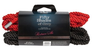 Bondážní lana Restrain Me, červené a černé